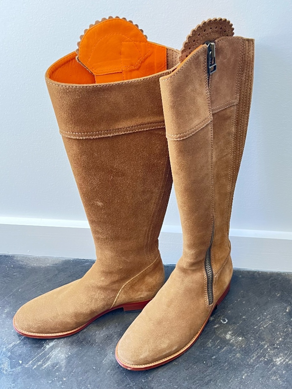 Fairfax & Favor Tan Suede Knee-high boots 7.5 / 38